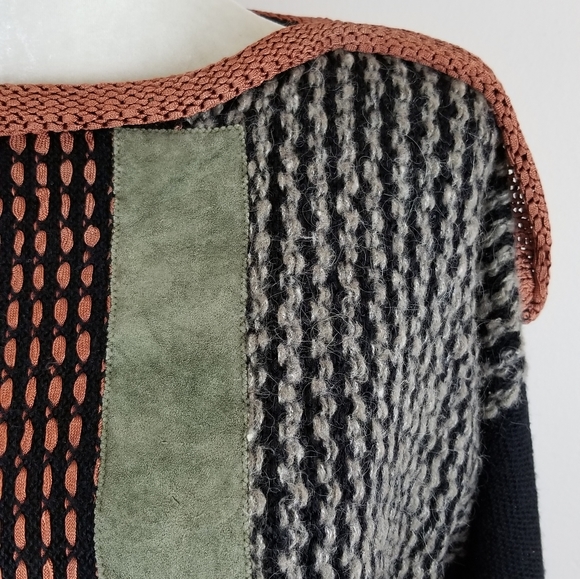 VTG 80s Pepa Pombo Knit Mixed Media Sweater - Picture 5 of 13